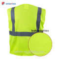 Venda quente Amarelo ANSI / ISEA Coletes de Segurança de Alta Visibilidade com Tiras Refletivas LOGOTIPO Personalizado Impressão Hi Vis Workwear Jacket